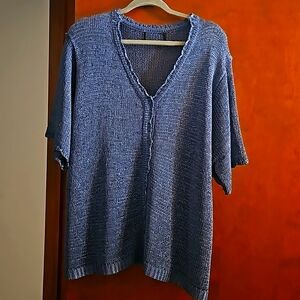 BUNDLE WITH THE BLACK ONE  See through knit sweater 24 in.pit to pit, 28 long.